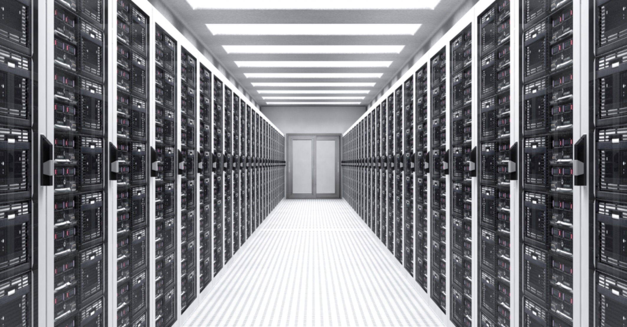 Data center server racks powered by high-density AI power infrastructure