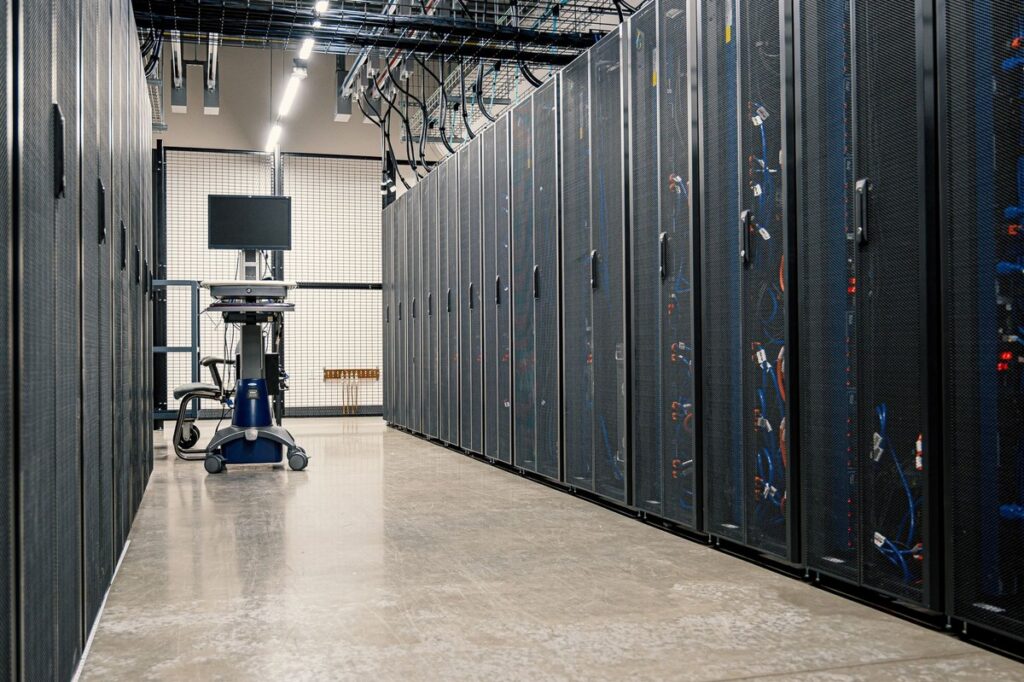 Data center server racks and cabling